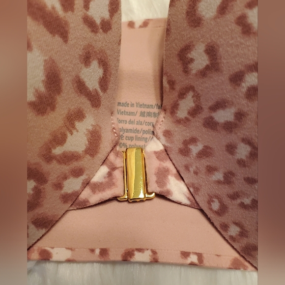 Victoria Secret Incredible Perfect Shape Underwire Tan Leopard Print Bra 36DDD - Picture 2 of 7
